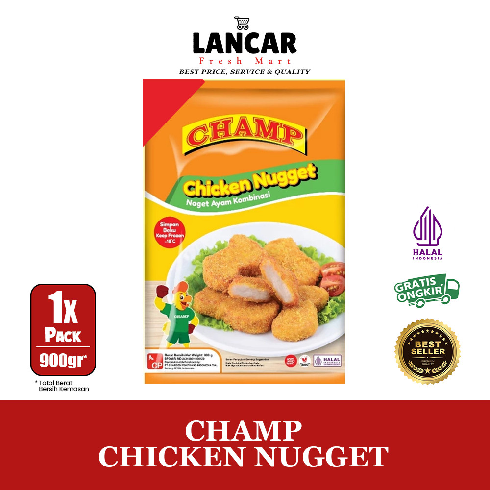 

RB CHAMP CHICKEN NUGGET 900GR / CHAMP NUGGET 900GR