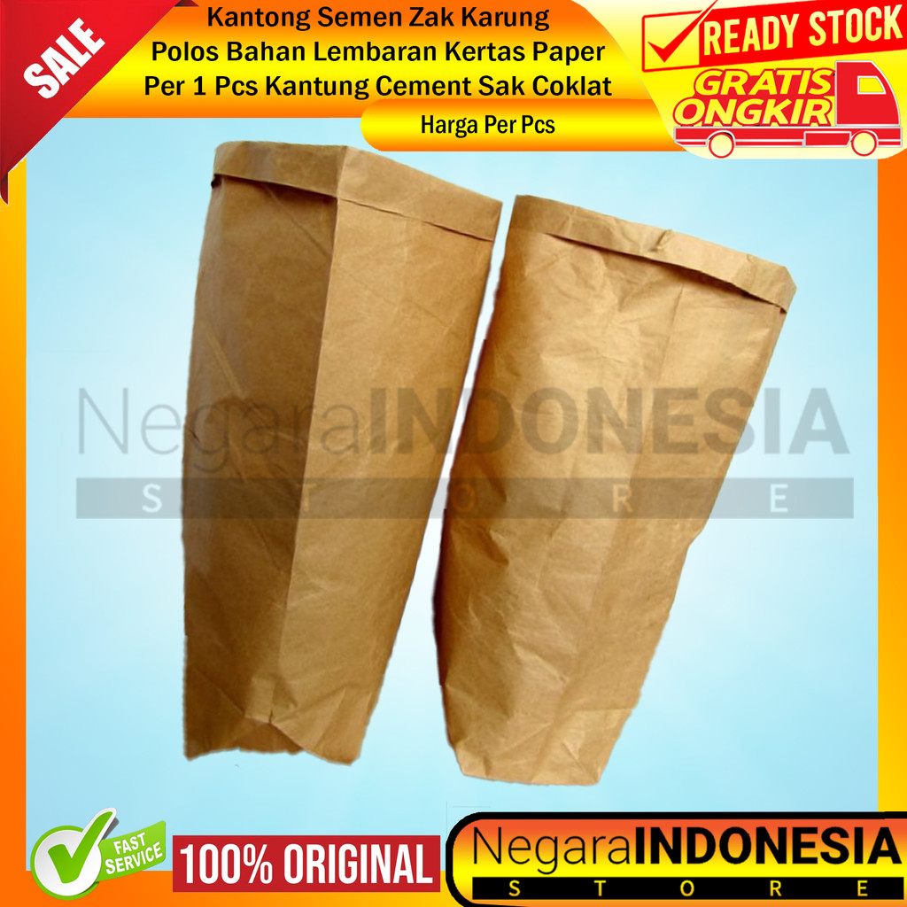 Kantong Packing Pak Karung Semen Kertas Pakk Pack Zak Sak Coklat Paking Peking Pecking Ngepak Kempla