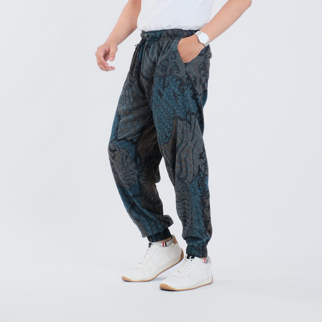 Celana Jogger Batik Pria Panjang Joger Pants Katun Premium Surya Teja CJ-43