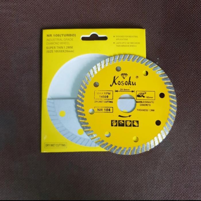 kosoku turbo super thin tipis potong granite - pisau potong keramik Tehnik gjt