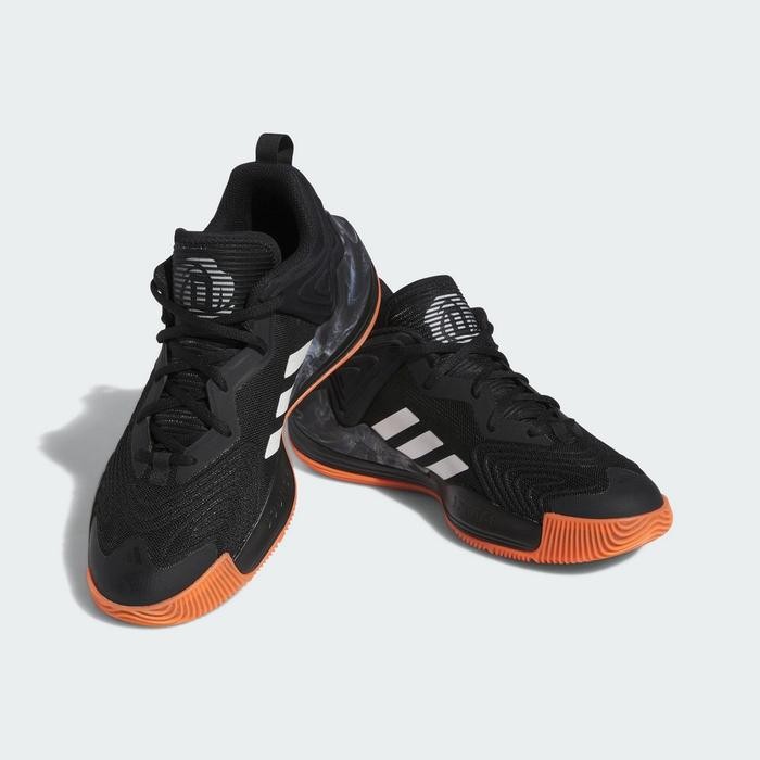 SEPATU BASKET ADIDAS D ROSE SON OF CHI 3 BLACK ORANGE ORIGINAL RESMI - 46