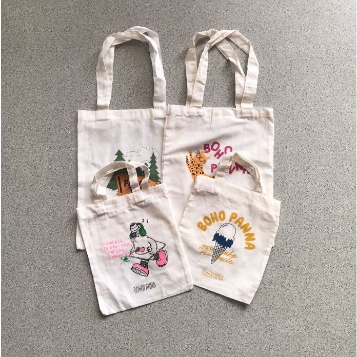 BOHOPANNA CANVAS BAG BOHO BABY S M L POUCH KANVAS SERUT POUCH TRAVEL