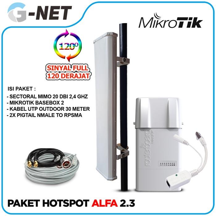 Antena Wifi Outdoor Sectoral Mimo 20 dBi 2.4 Ghz & TP LINK E220 EXT - TPLINK E220EX