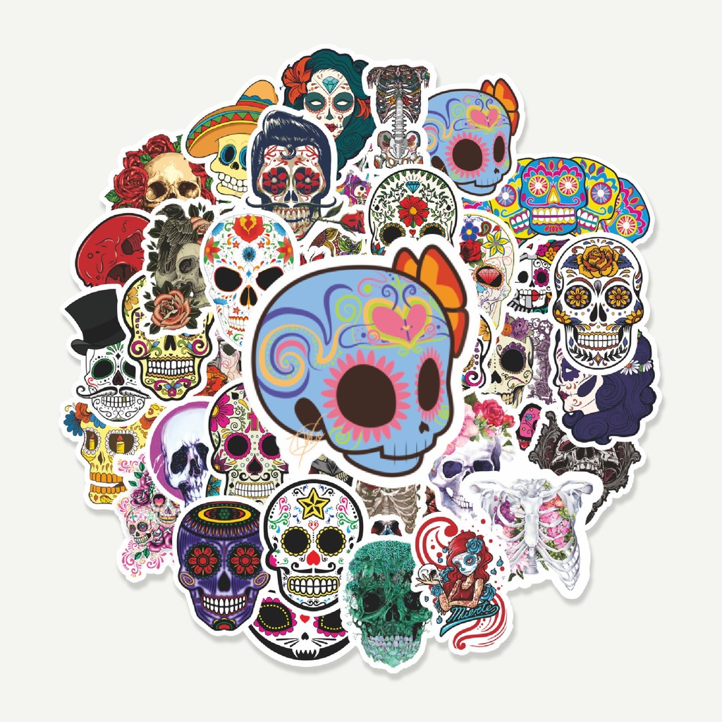 

Sticker Pack Stiker Tema Skull [Tengkorak] | Sticker TUMBLR | Stiker LAPTOP KOPER HELM
