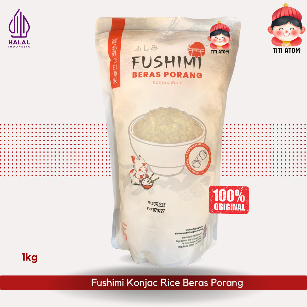 

Fushimi Konjac Rice Beras Porang 1kg – Alternatif Sehat Pengganti Nasi Putih