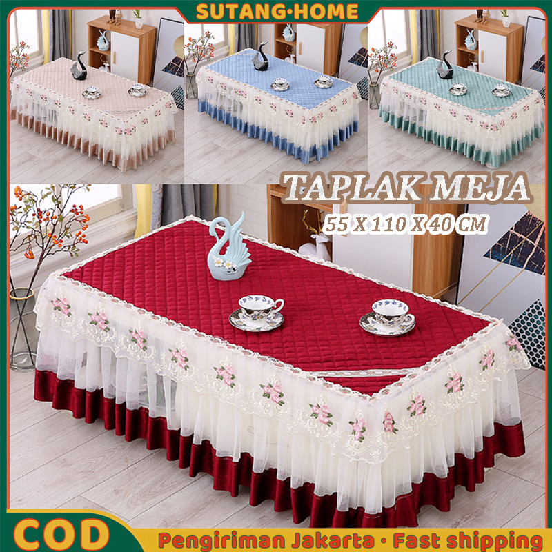 Harga Miring SutangTaplak Meja Rumbai/Taplak Meja Makan Mewah/Rectangle Lace Table Cloth / Kain