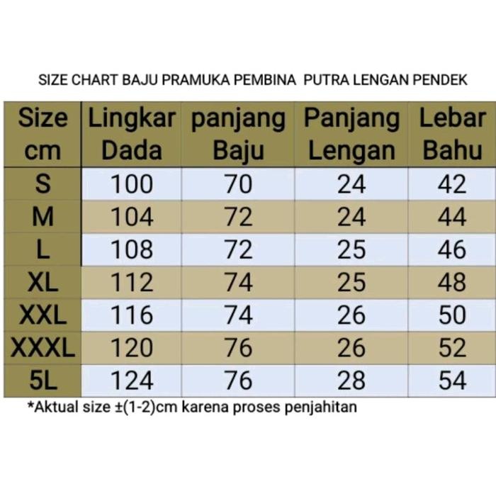 Baju pramuka pembina pria lengan pendek coklat tua - Bj prmk coktua only, XXXL