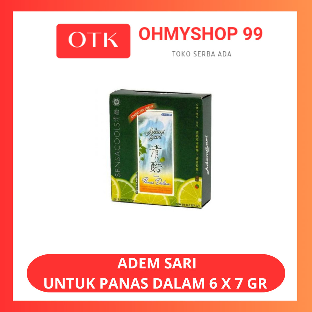 

ADEM SARI Pereda Panas Dalam 6 pcs x 7gr