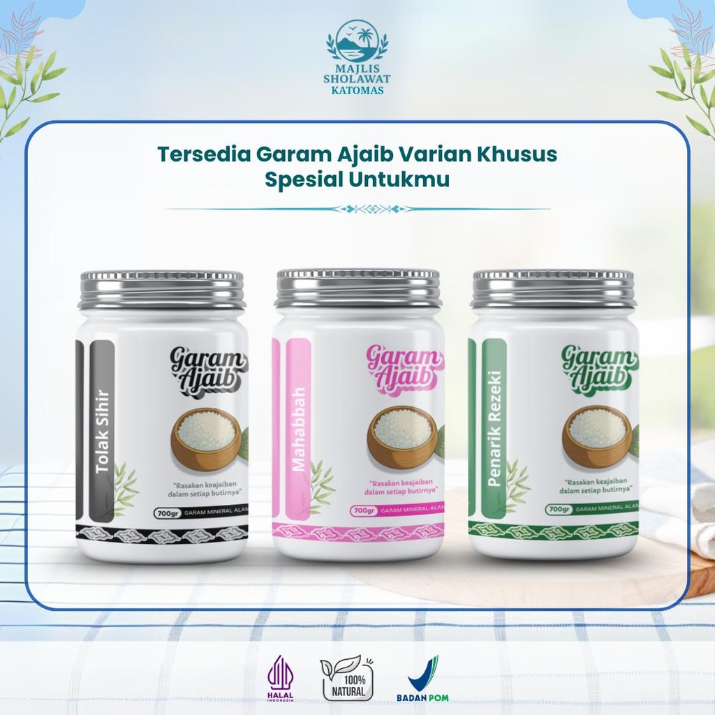 

Garam Ajaib Berkualitas - untuk Kesehatan & Terapi Tubuh – Garam Ruqyah Alami Toples | Salt Herbal Penyembuhan & Relaksasi | Garam Ruqiyah Garam Ruqiah garam rukyah