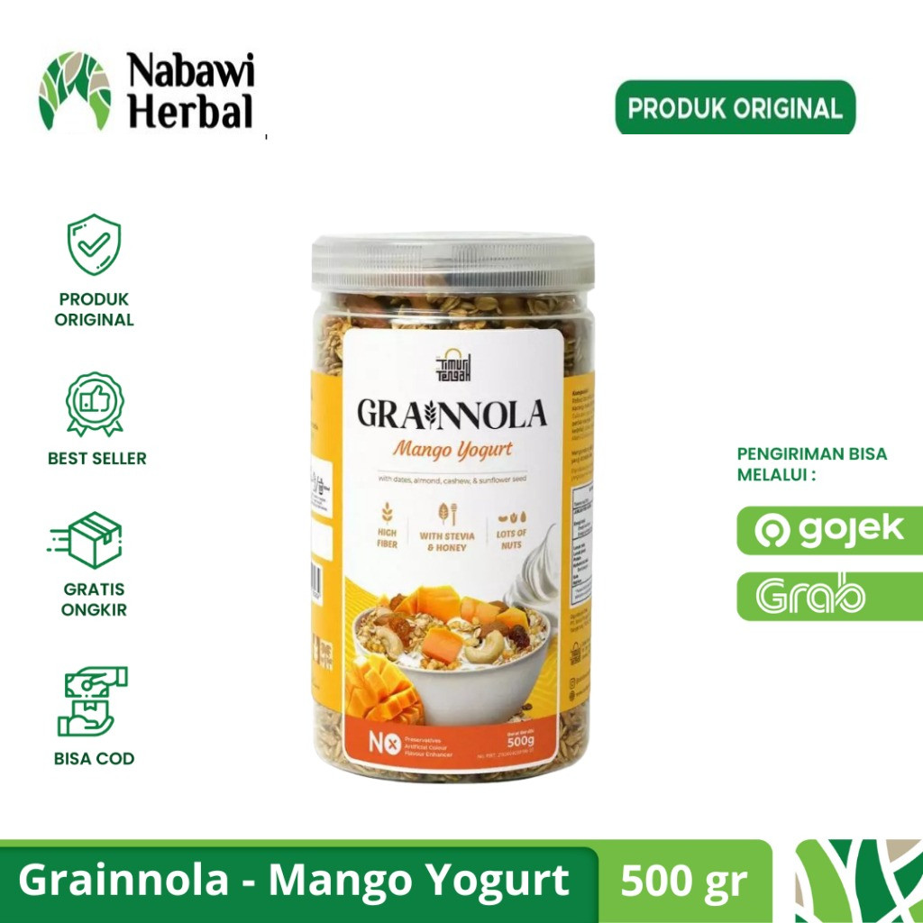 

TIMUR TENGAH - Granola Grainnola Mango Yogurt 500gr - Sereal Sarapan Sehat Rendah Kaloriby bonis