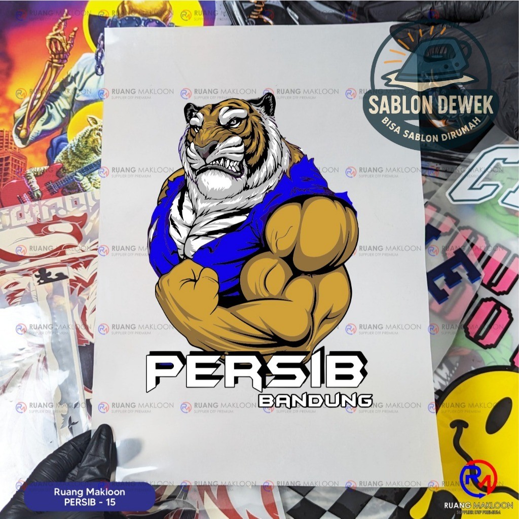 Sablon Setrika Sablon DTF Satuan A4 PERSIB BANDUNG - SIAP PRESS
