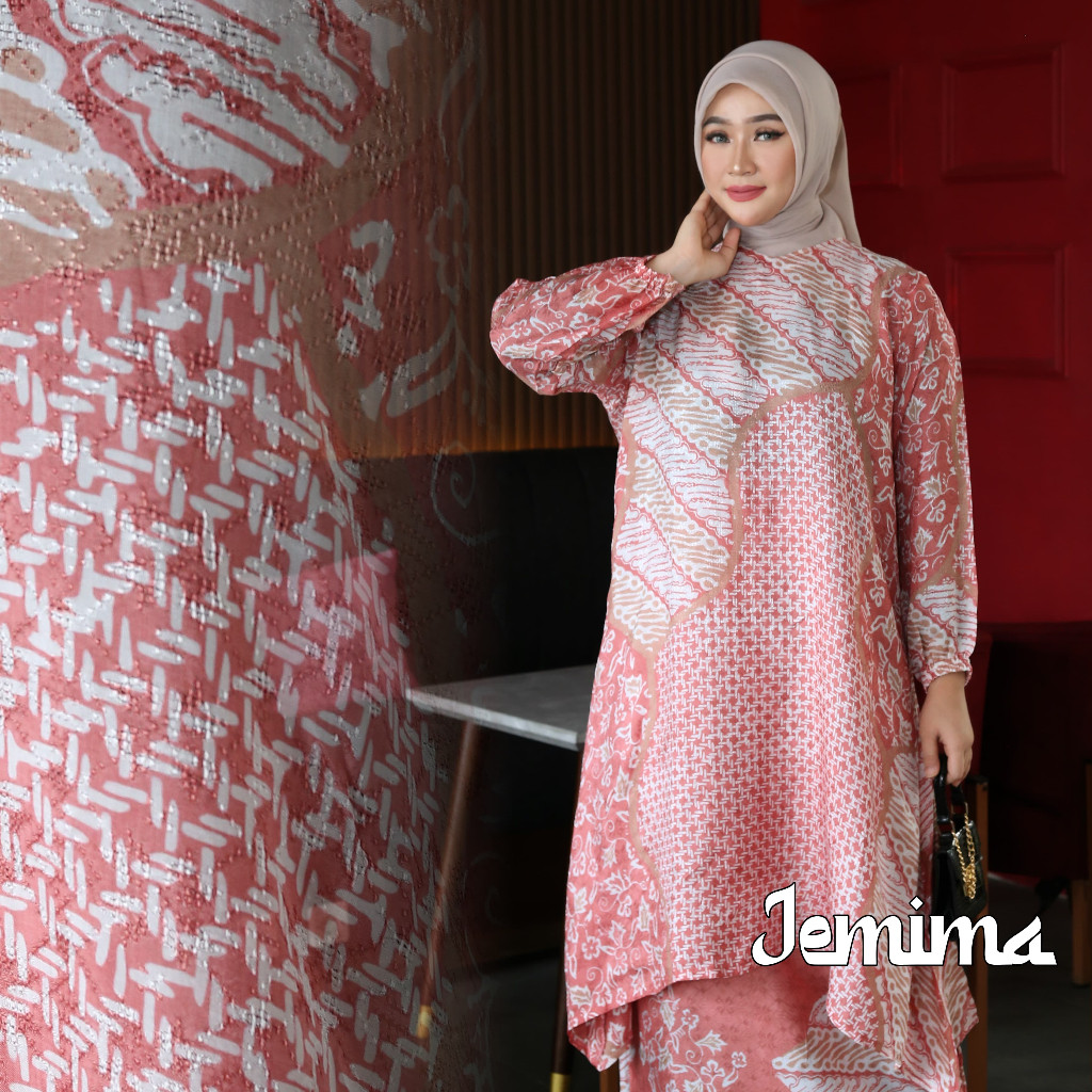 Set Rok Batik Viscose Baju Seragaman Kekinian Baju Lebaran