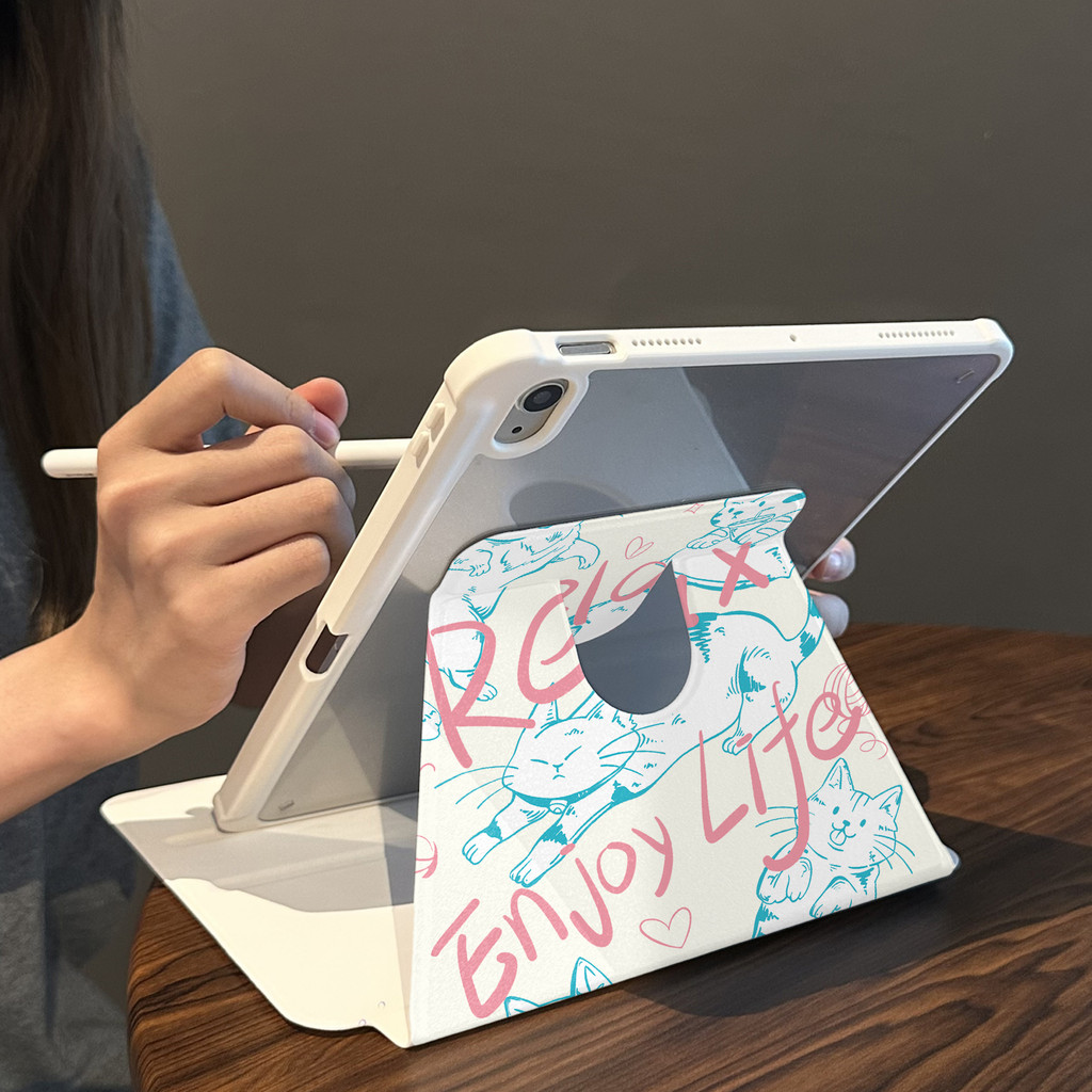 Cocok untuk ipad gen 10 tablet case pelindung lucu ipad air 5 rotasi ipad pro 11 inci 360° 10.9 inci