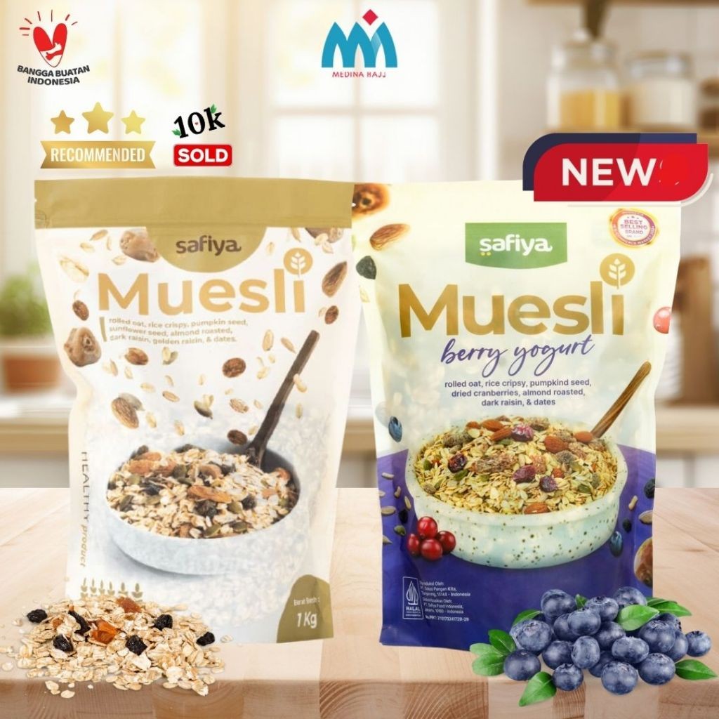 

Muesli Sereal 1 Kg Safiya | Sereal dan Snack Sarapan Sehat