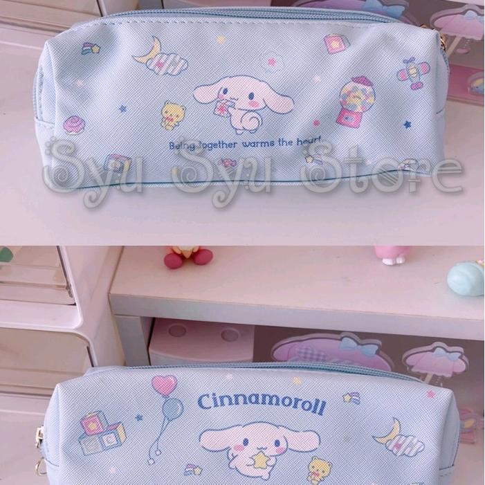 

[Promo] Pouch Tempat Kotak Pensil 2 Sekat Resleting My Melody Kuromi Cinnamoroll - Cinnamoroll