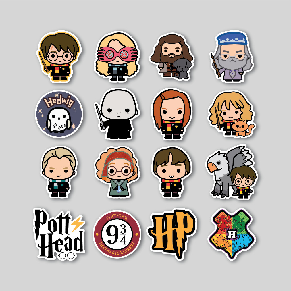 

Stiker Pack Harry Potter Chibi | Sticker Tumbler | Stiker Laptop Koper Helm