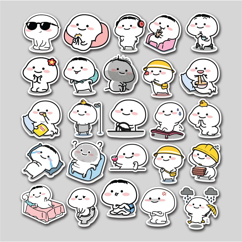 Stiker Pack Quby Pentol | Stiker Tumbler Laptop | Sticker Koper Helm