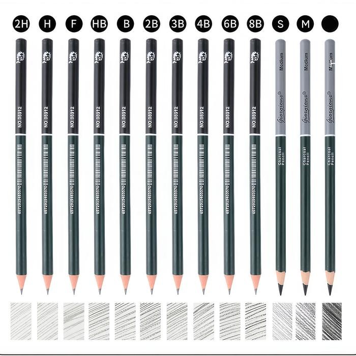

TERLARIS! Giorgione Set Kuas Sketsa Sketch Brush Set Profesional Pensil Arang Penghapus G-101008 - 12pcs/set