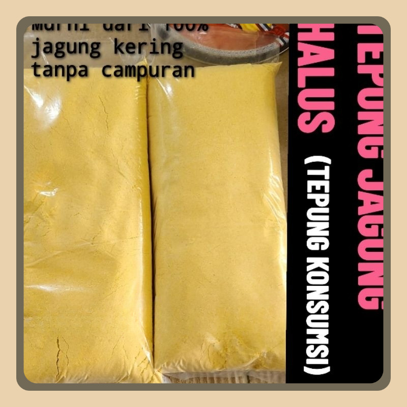 

TEPUNG JAGUNG MURNI TANPA CAMPURAN ,HALUS ( bukan maizena) 1kg