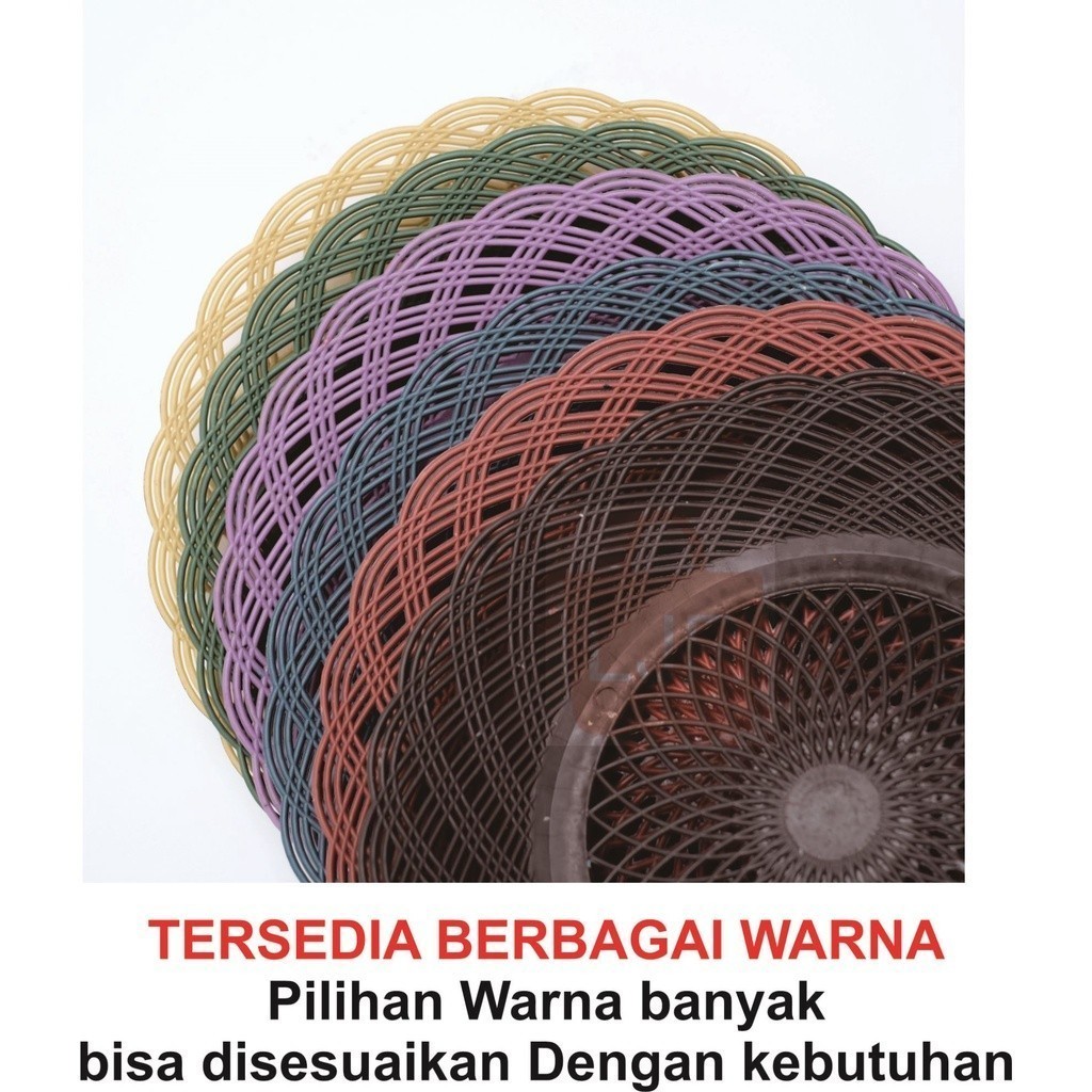LJR PIRING ROTAN PLASTIK ANYAMAN 23 CM - 10 LUSIN
