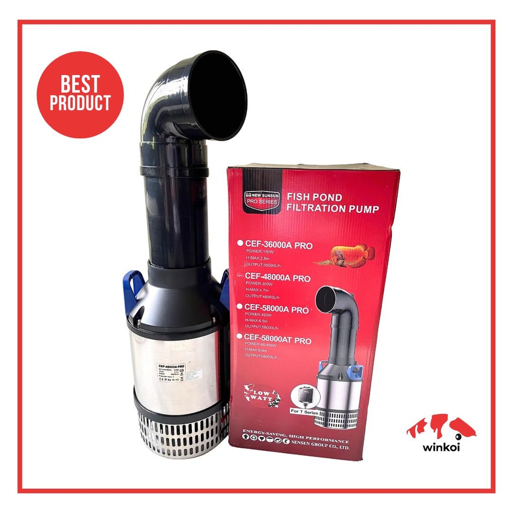 NEW SUNSUN CEF 48000A PRO Water Pump Kolam Aquarium Dengan Pipa Pompa Kolam Ikan