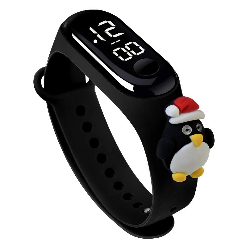 Jam Tangan Pinguin Lucu Jam LED Bisa Sentuh Layar & Anti Air