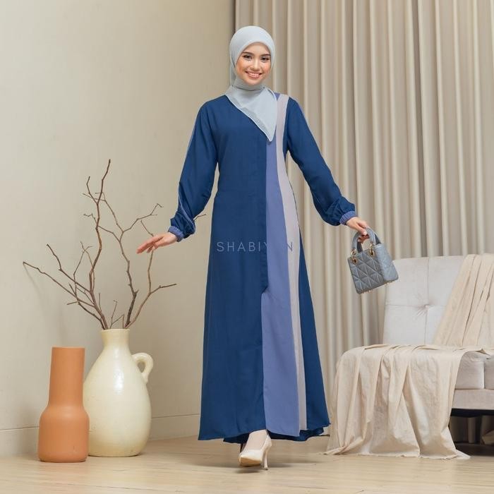 Shabiyan 417 Gamis Remaja Polos Moscrepe Premium - Hitam, XL