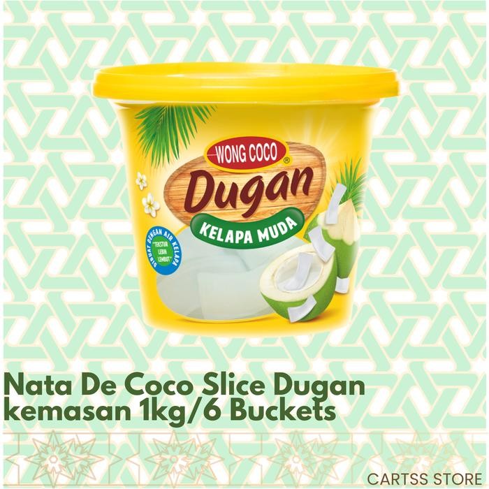 

Nata De Coco Slice Dugan kemasan 1kg/6 Buckets (1 Karton)