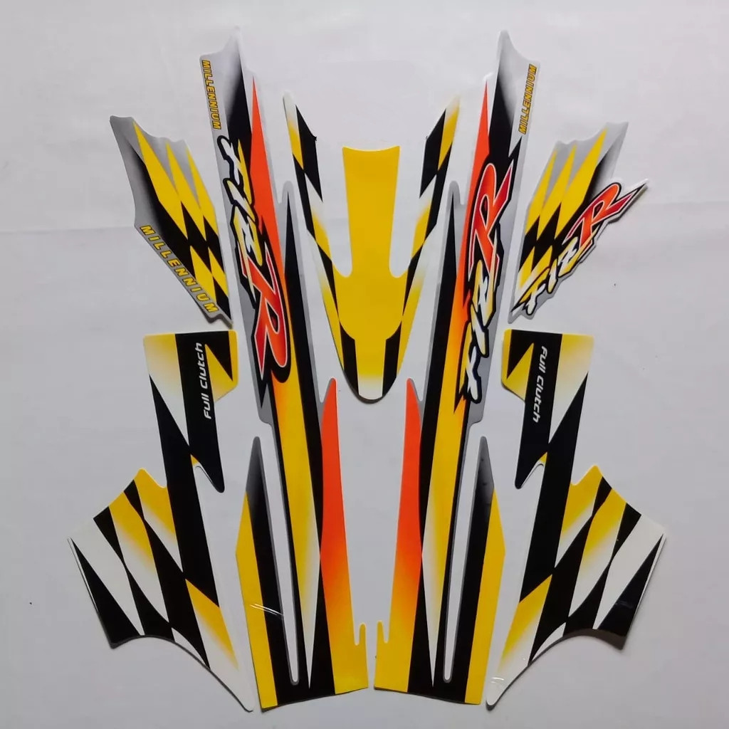 stiker striping yamaha f1zr millenium kuning lis body mirip original
