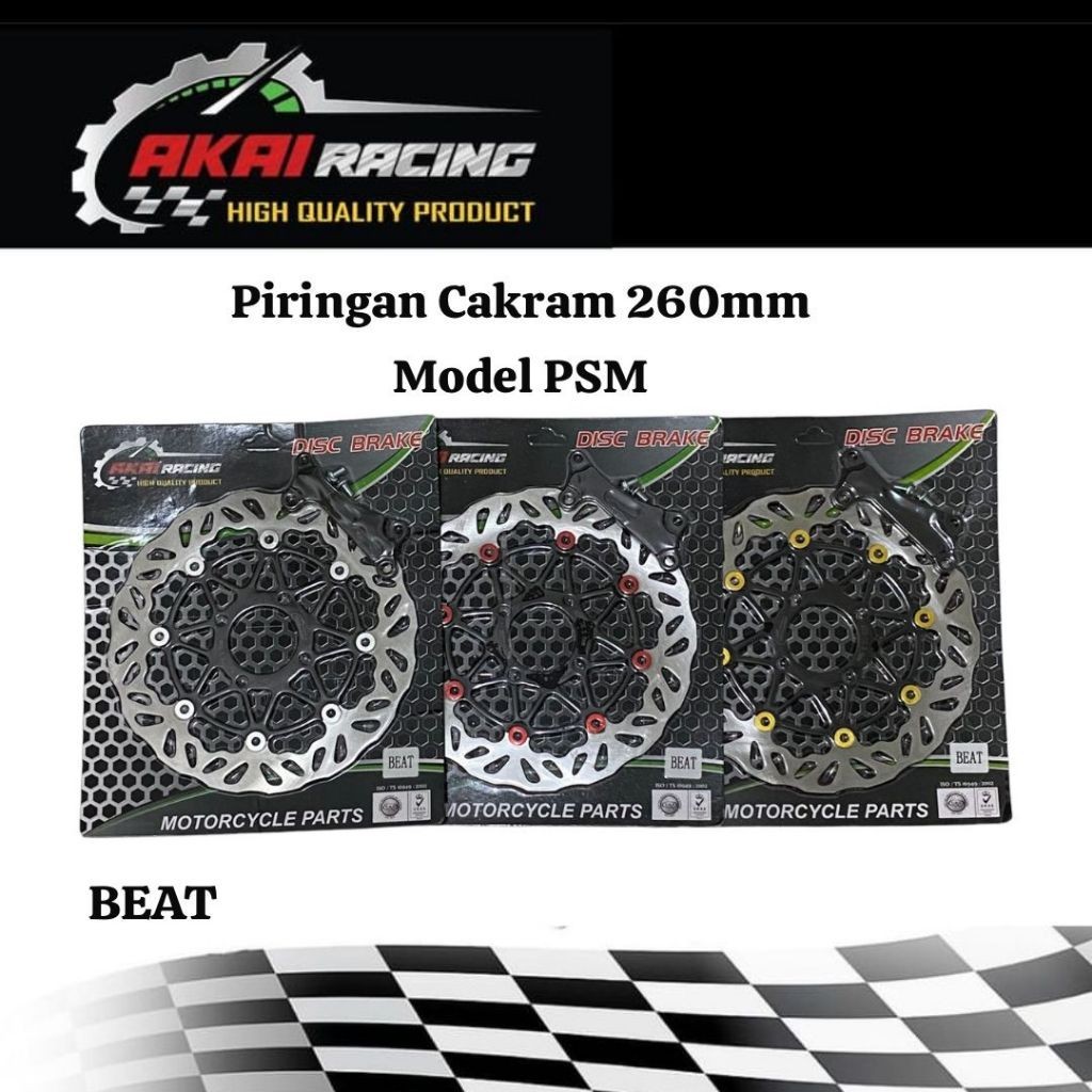 Piringan Cakram Variasi Lebar Beat Model Psm Piringan Depan Variasi 260mm Akai Racing