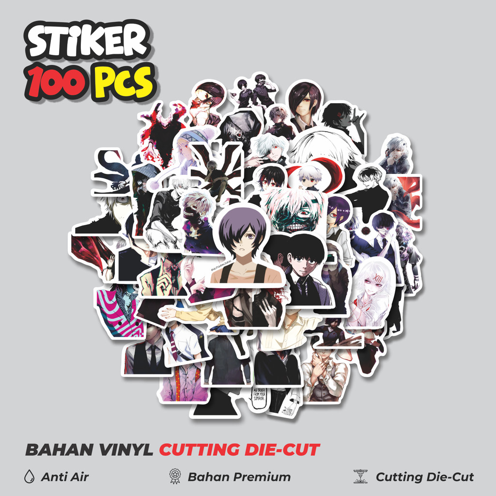 

Terbaru! 50 pcs Sticker Anime Tokyo Ghoul Dekorasi Lucu Kreatif untuk Notebook, Skateboard, HP