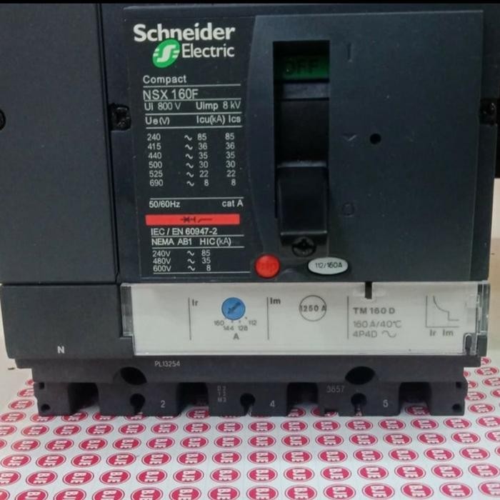 Schneider MCCB Nsx160F 4P 160A Schneider 36Ka Original