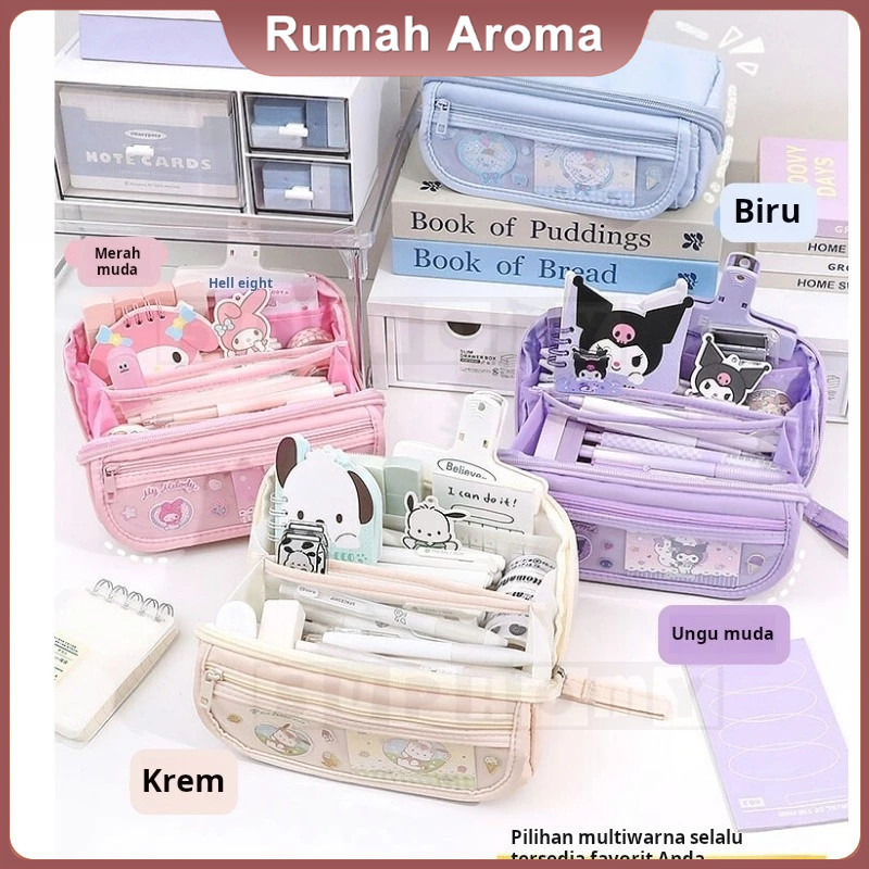 

9 Lapis Sanrio Lucu Pena Tas Karakter Anime Berkapasitas Besar Tempat Pensil Melody Kuromi Cinnamoroll Alat Tulis Pensil Kasus Sanrio Kuromi Melody Cinnamoroll Kartun