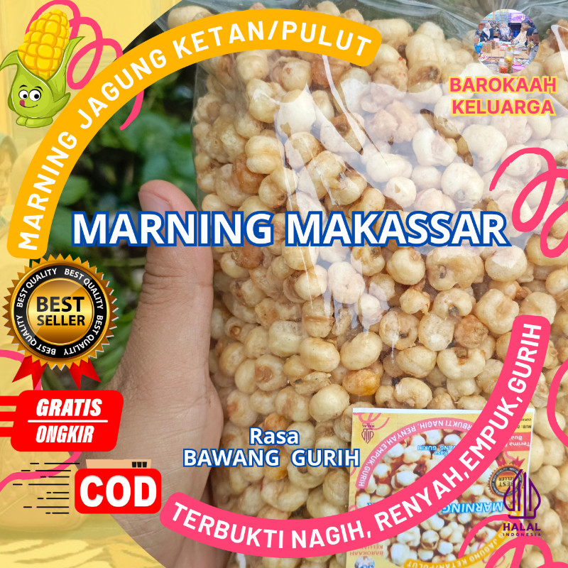 

Marning empuk Renyah jagung ketan putih Super duper Empuk terbuat dari jagung Ketan Putih Asin Bawang Gurih / Jajan Jagung Marning Ketan Putih/ Jajanan Marning Jagung Pulut Gurih Asin Bawang Terbukti Empuk Renyah Gurihh, Harga Spesial