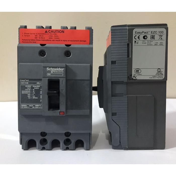 MCCB EZC100B 25A 3P Schneider