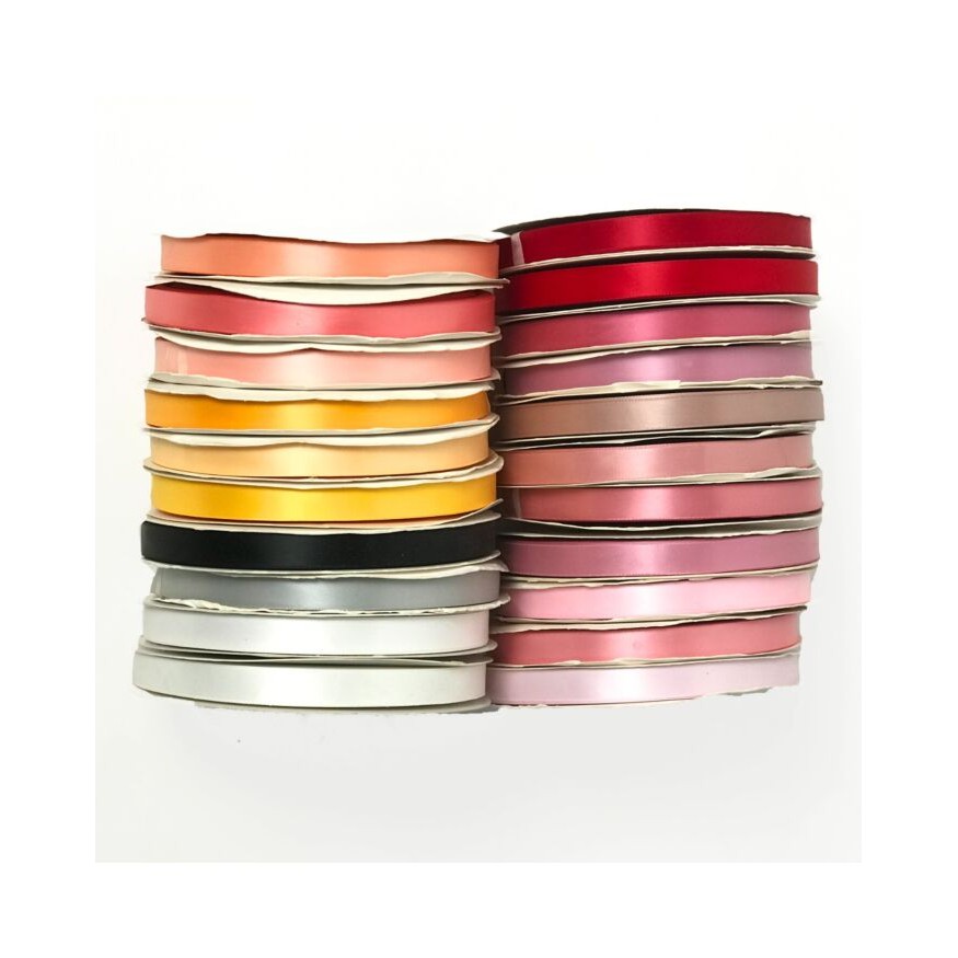 

25 Yard Pita Satin Dua Sisi Double Face Lebar 1,5cm 1.5cm