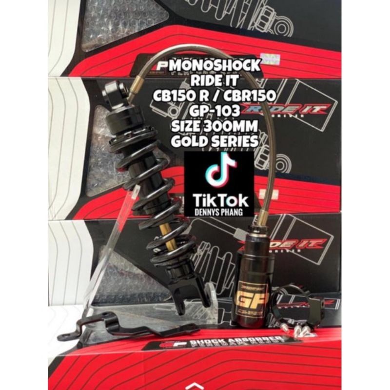 Monoshock Ride It GP 103 Tabung Pisah CBR CB150R All New CBR150R Shock Belakang K45 K46 Ride It GP 1