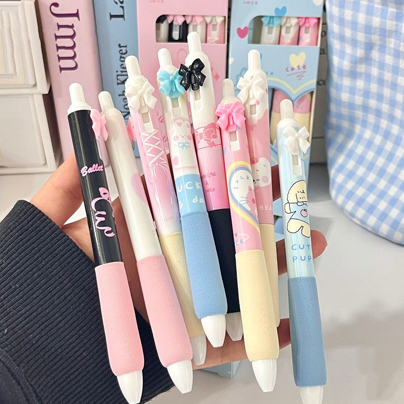 

Pulpen Gel Aesthetic / Gel Pen 0.5mm Mekanik Korea / Pena Retractable Lucu Bulpen Pink Bulpoin Alat Tulis