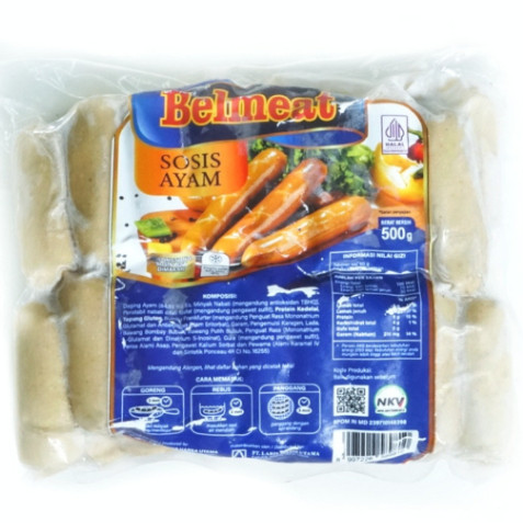 

Sosis Ayam Pendek Belmeat Sosis Chicken Cooctail 500 Gr