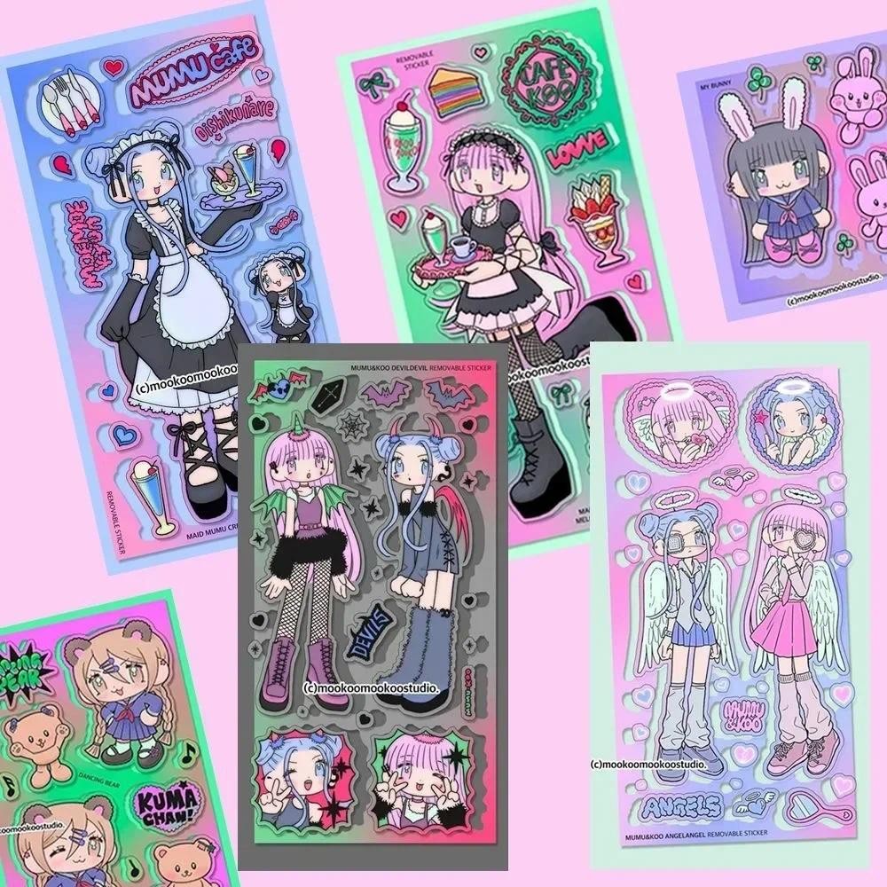 

Korean Style Stickers Y2k Millennium Hot Girl Uniform Character Pocket Stickers Ins Diy Stickers