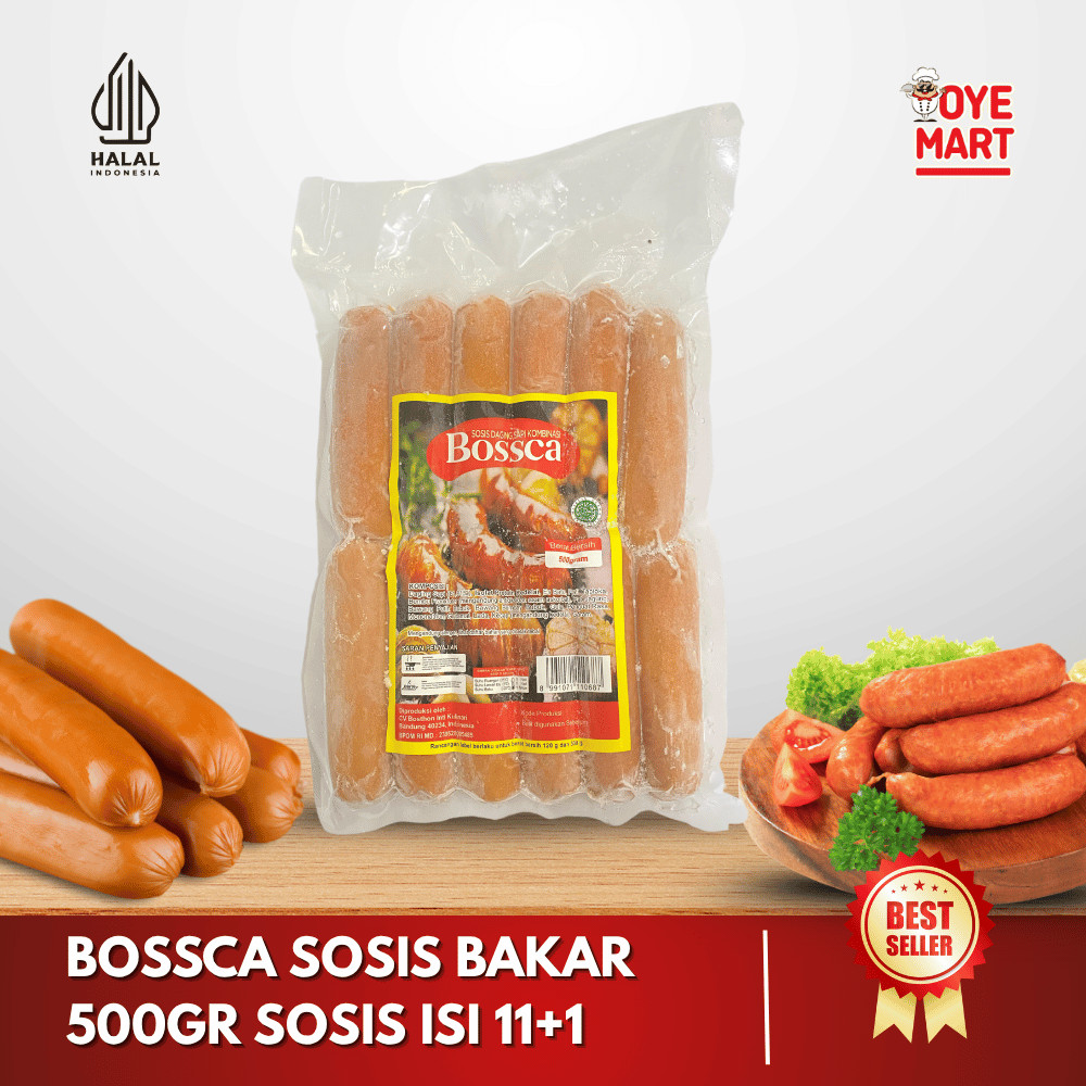 

BOSSCA SOSIS BAKAR 500GR SOSIS ISI 11+1/SOSIS BAKAR ENAK