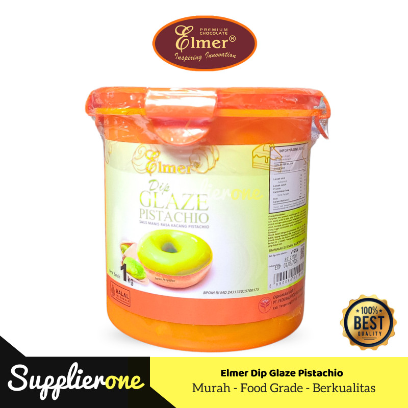

Elmer Dip Glaze Pistachio 1KG / Saus Manis Elmer Dip Glaze / Elmer Dip Glaze Saus Manis 1KG / Toping Donat / Saus Donat / Selai Donat
