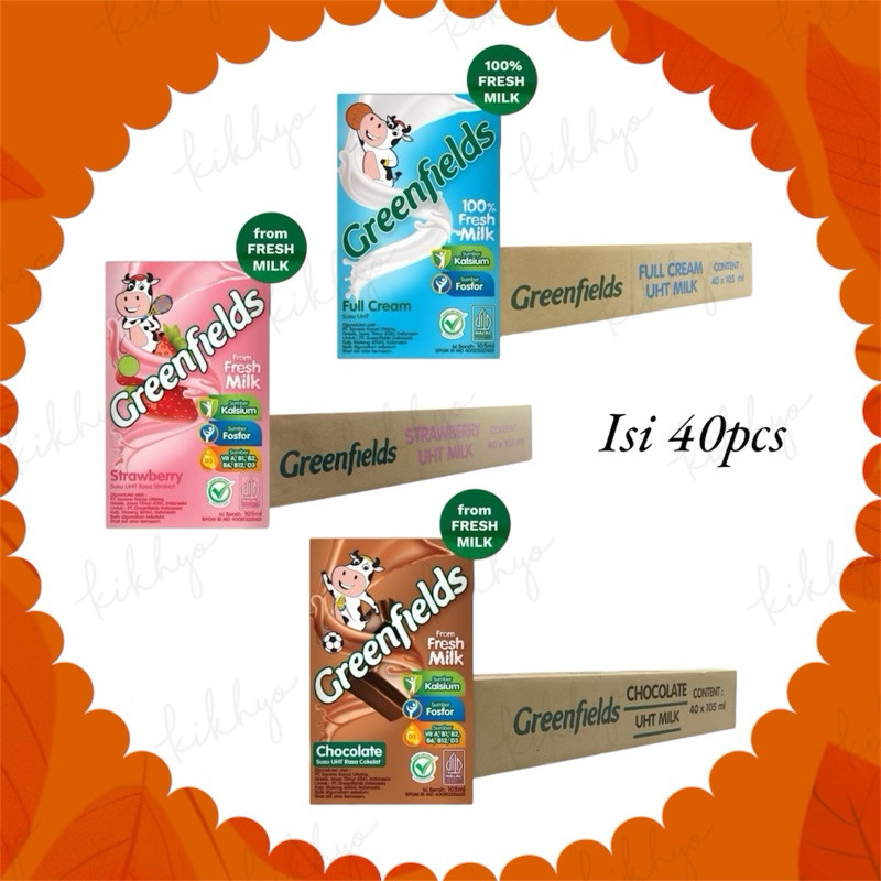 

Susu GREENFIELDS Fresh Milk UHT 105 ml x 1 Karton Isi 40 Pcs