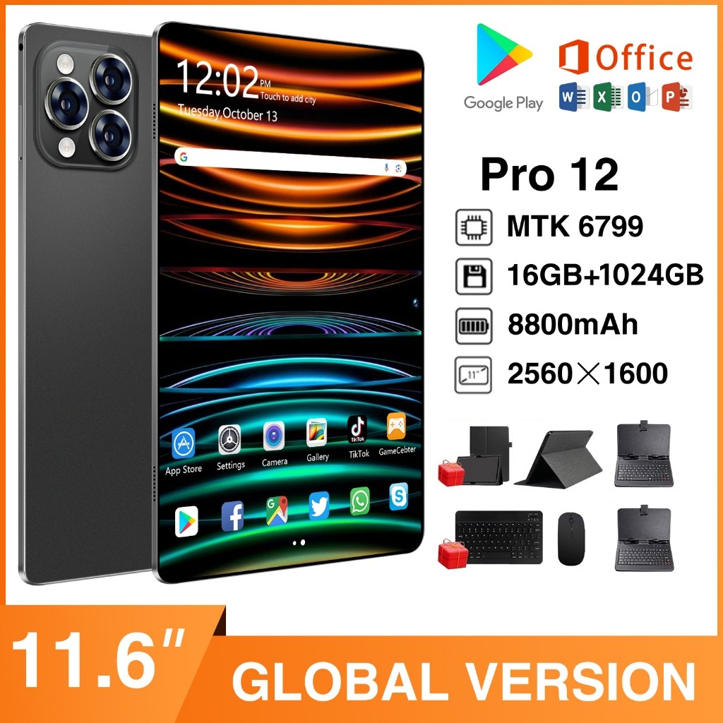 Hancdon Tablet Pro12 (16GB+1024GB)11.6inch"lPS Screen TabletAndroid 12 8800 mAhDual Sim CardadvanTab