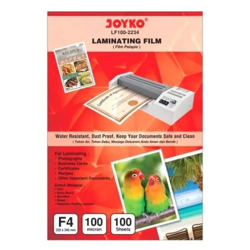 

Plastik Laminating / Laminating Film Folio isi 100 lbr - JOYKO