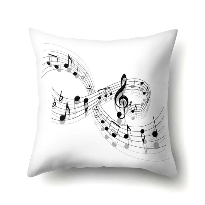 Sarung Bantal MUSIK Sofa Print Motif LUCU 45 x 45cm Lucu Cute Animal - MUSIK HORI