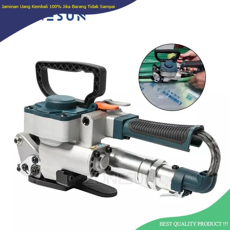 

ZONESUN Pneumatic Friction Welding Baler Strapping Machine Air PET Banding Machine Tool For 13-19mm Width PET Straps