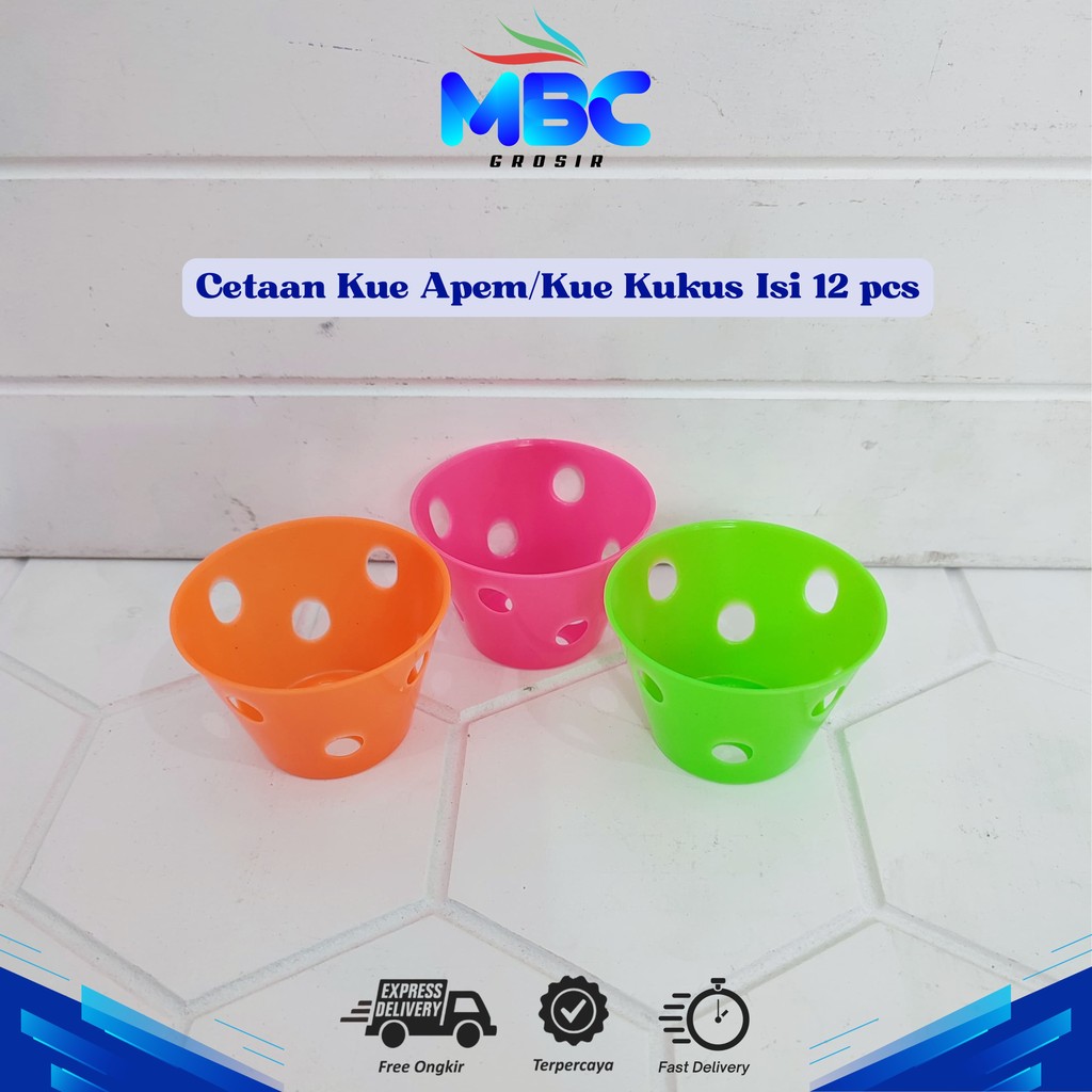 Cetakan Plastik Kue Apem Kue Kukus Lubang Tinggi isi 12 pcs
