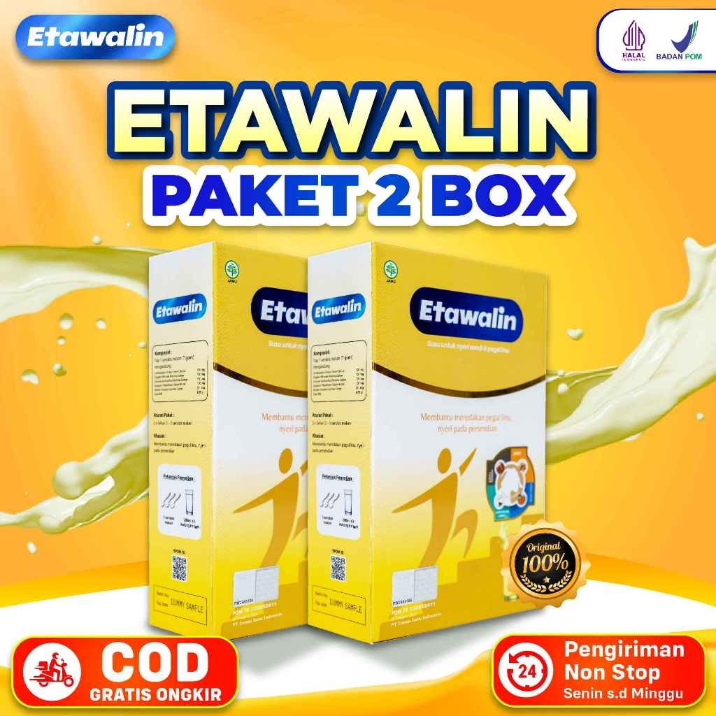 

Etawalin Paket 2 Box - Bantu Atasi Nyeri Sendi Tulang Asam Urat Rematik, Jaga Kesehatan Tulang Sendi