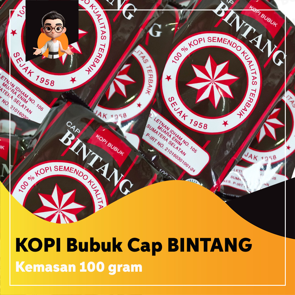

Kopi Bubuk Cap BINTANG - Kopi Semendo Khas Muara Enim 100 gram